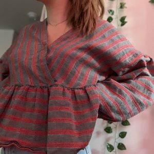 Madewell peplum blouse